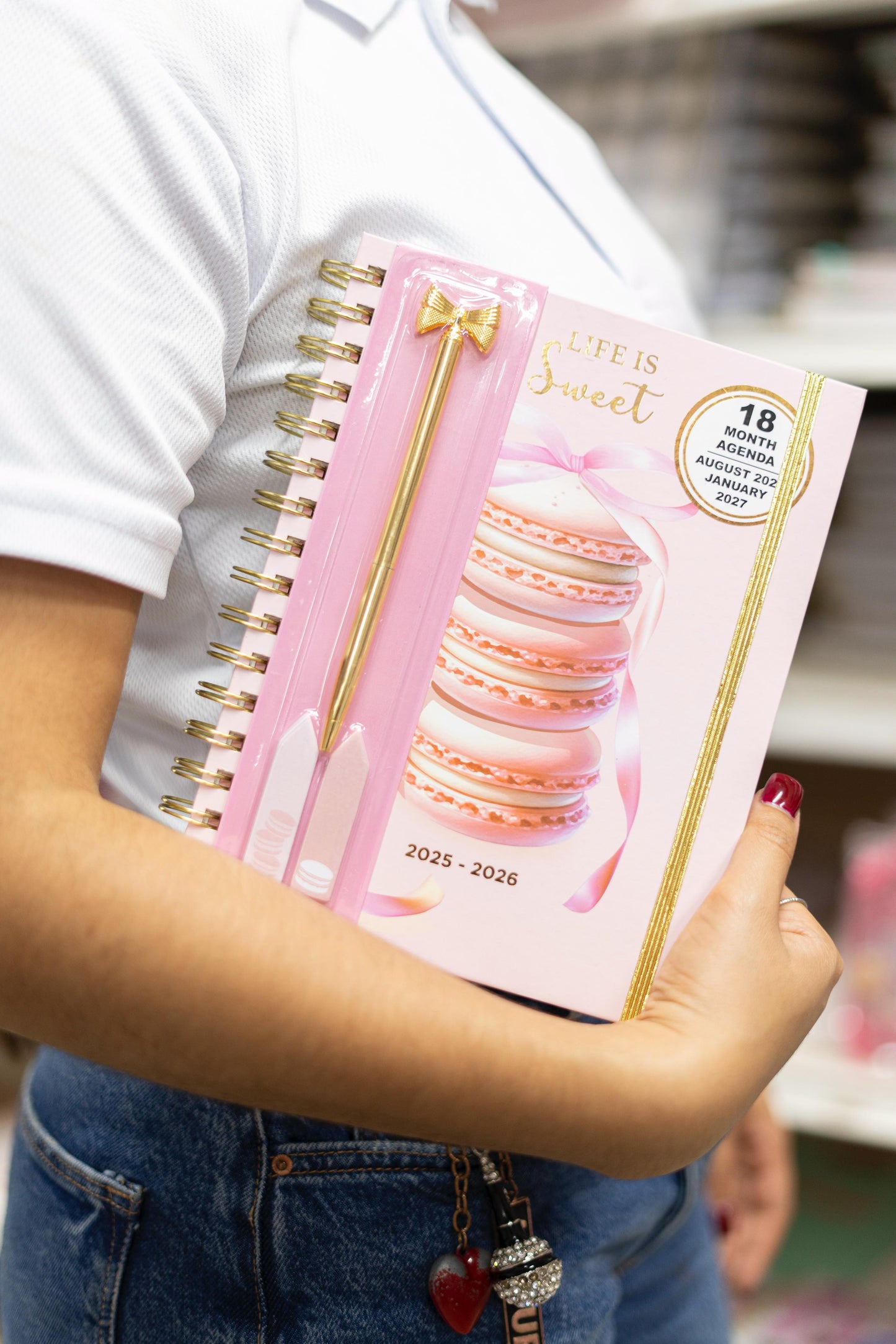 "Life is sweet" Agenda 18 meses con lapicero