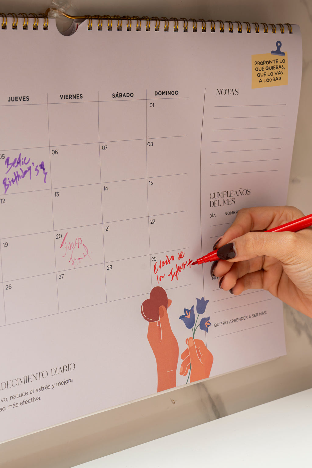 AGENDA AMELIE "GRANDES COSAS SUCEDEN CUANDO TIENES FE"