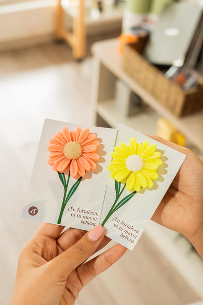 Jabón artesanal en forma de flor